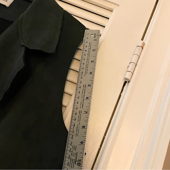 Gorgeous Long Cover Up Green Vest Suede Cloth Jacket - Picture 6 of 16